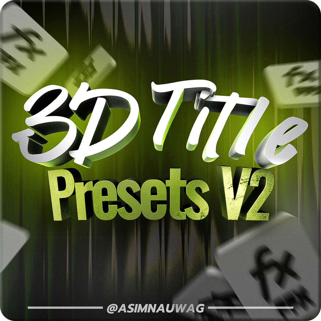 3D Title & Text Presets V2