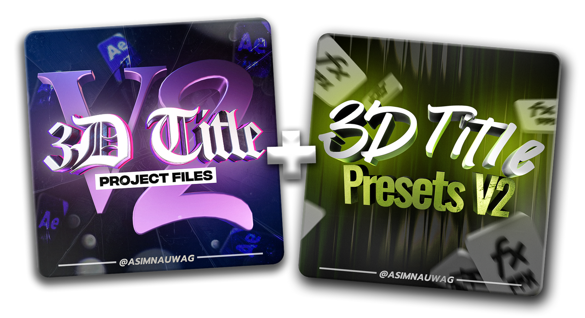 3D Title Bundle V2 (Templates + Presets) – Asim Nauwag