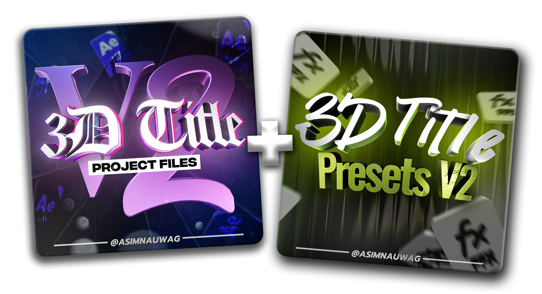 3D Title Bundle V2 (Templates + Presets)